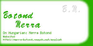 botond merra business card